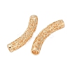 Hollow Out Brass Tube Beads KK-G532-01G-2