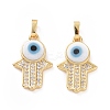 Brass Micro Pave Cubic Zirconia Pendants ZIRC-F136-02G-05-2