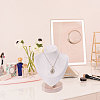 Bust Shaped Wooden Necklace Display Stands NDIS-WH0003-019B-01-7