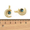 Brass Micro Pave Cubic Zirconia Pendants KK-I477-01G-02-3
