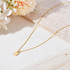 1Pc Stainless Steel Letter Rectangle Pendant Necklaces NJEW-LP0001-34F-G-3