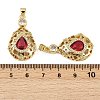 Brass Micro Pave Cubic Zirconia Pendants KK-S526-20G-A-4