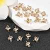 SHEGRACE Brass Pave Cubic Zirconia Horse Eye Connector Charms XGRQ2O890-436B-G-4