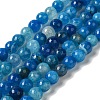 Dyed & Heated Natural Dragon Veins Agate Beads Strands G-P539-A01-17-1