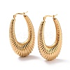Ion Plating(IP) 304 Stainless Steel Hoop Earrings LS-EJEW-O096-49G-1