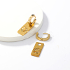 Fashionable 201 Stainless Steel Classic Clover Shape Hoop Earrings LW8222-1