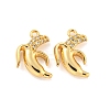 Brass Micro Pave Cubic Zirconia Pendants KK-K369-02G-05-1