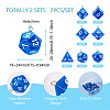 2 Sets Resin Polyhedral Dice Pendants Set RESI-TA0003-18C-4