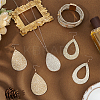 Imitation Leather Teardrop Pendant Necklace & Dangle Earrings & Multi-Strand Bracelet SJEW-UN0001-18A-2