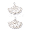 Brass Micro Pave Cubic Zirconia Pendants KK-B134-44S-1