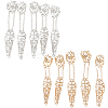 2 Sets 2 Colors Halloween Gothic Cone Iron Hollow Finger Protector BJEW-CN0001-16B-1
