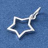 925 Sterling Silver Star Outline Charms STER-G043-02A-S-2