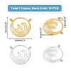 20Pcs 2 Colors 304 Stainless Steel Pendants STAS-UN0044-38-3