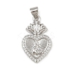 Brass Micro Pave Cubic Zirconia Pendants KK-P323-11U-P01-1