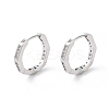 Brass Micro Pave Cubic Zirconia Hoop Earrings EJEW-P259-09P-1