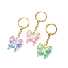 Butterfly UV Plating Rainbow Iridescent Acrylic Pendant Keychain KEYC-JKC00485-1