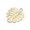 Brass Laser Cut Leaf Connector Charms KK-A275-03G-2