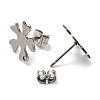 Non-Tarnish 201 Stainless Steel Stud Earrings Finding STAS-B045-14P-2