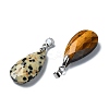 Faceted Natural & Synthetic Mixed Gemstone Pendants G-P519-06P-2