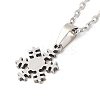 306 Stainless Steel Pendant Necklace for Women NJEW-Q772-01P-07-2