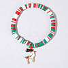 Christmas 304 Stainless Steel Enamel Charm Bracelets AH2991-26-1