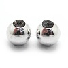 Anti-Tarnish Rhodium Plated 925 Sterling Silver Stopper Beads STER-I016-106B-P-2