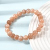 8MM Natural Sunstone Round Beaded Stretch Bracelets for Women GG-CBA3F02-11A-2
