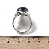 Natural Sodalite Adjustable Rings G-P560-03AS-10-5