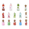 28Pcs 4 Style Glass Wishing Bottle Pendant Decorations GLAA-FW0001-01-1