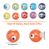 20Pcs 10 Colors Handmade Porcelain Ceramic Beads PORC-NB0001-12-2