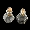 Hexagon Glass Bottle for Bead Containers X-AJEW-R045-03-2