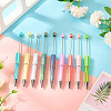 9Pcs 9 Colors UV Plated Plastic Ball-Point Pen AJEW-TA0001-83-4
