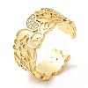 Rack Plating Brass Pave Clear Cubic Zirconia Open Cuff Rings RJEW-Q770-33G-3