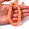 Flat Round Handmade Polymer Clay Beads CLAY-R067-10mm-11-7