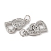 Eco-Friendly Brass Micro Pave Cubic Zirconia Pendants KK-M246-23P-2