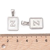 304 Stainless Steel Pave Shell Pendants STAS-G327-01P-Z-3