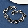 304 Stainless Steel Link Chain Bracelets for Men Women BJEW-D385-06AS-1