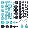 ARRICRAFT 150Pcs 10 Styles Synthetic Turquoise Cabochons TURQ-AR0001-23-1