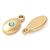 304 Stainless Steel with Rhinestone Charms STAS-Q345-15G-03-2
