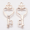 Long-Lasting Plated Alloy Open Back Bezel Pendants PALLOY-P166-13RG-A-2