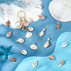 36Pcs 6 Styles Natural Mixed Shell Pendants PALLOY-PHE00014-4