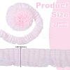 10 Yards Polyester Pleated Flower Lace Trim OCOR-HY0002-28A-2