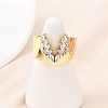 Brass Micro Pave Cubic Zirconia Cuff Rings RJEW-D333-04B-G-3