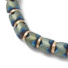 Electroplate Non-magnetic Synthetic Hematite Column & Disc Beads Braided Bead Bracelets for Women Men BJEW-JB13300-3