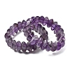 Bicone Natural Amethyst Beads Stretch Bracelets for Women Men BJEW-C097-05A-4