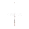 Natural Rose Quartz Pointed Dowsing Pendulums PALLOY-JF01983-01-1