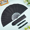 Glitter Plastic & Oxford Cloth Fan with Fan Bags AJEW-WH20022-89A-3