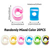 20Pcs UV Plating Opaque Acrylic European Beads OACR-TADJ0001-16C-3