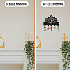 Wood & Iron Wall Mounted Hangers HJEW-WH0055-156-5