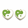 Rack Plating Alloy Enamel Pendants ENAM-T014-02B-RS-1